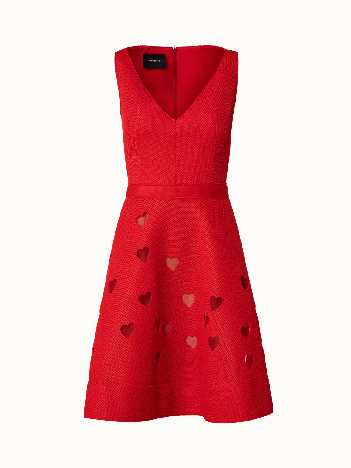 AKRIS Techno Grid Dress With Lasercut Hearts 1 AKRIS Techno Grid Dress With Lasercut Hearts