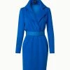 AKRIS Viscose Wool Jersey Dress With Horsehair Belt