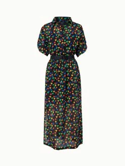 AKRIS Cotton Poplin Dress With Hearts Druck