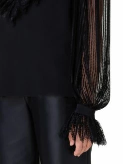 AKRIS Silk Crêpe And Lace Blouse 11 AKRIS Silk Crêpe And Lace Blouse -AKRIS sale 746653