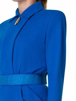 AKRIS Viscose Wool Jersey Dress With Horsehair Belt -AKRIS sale 746681 1380ce2e 0299 4473 832d e6765d0f657c