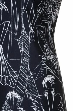 AKRIS Cotton Silk Double-Face Sheath Dress With Croquis Print -AKRIS sale 750155