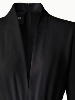 AKRIS Envers Satin Dress With Horsehair Belt -AKRIS sale 753332