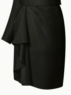 AKRIS Envers Satin Dress With Horsehair Belt -AKRIS sale 753334