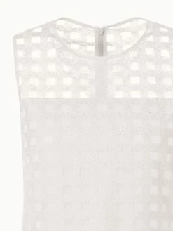 AKRIS Square Embroidery On Tulle Blouse -AKRIS sale 757507