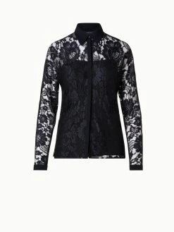 AKRIS Floral Techno Lace Blouse
