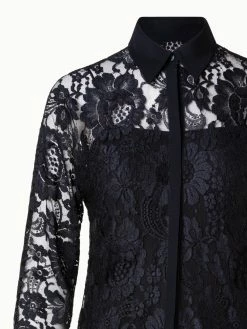 AKRIS Floral Techno Lace Blouse -AKRIS sale 759475