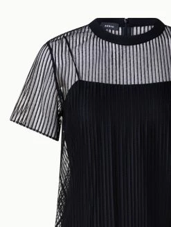 AKRIS Striped Techno Lace Blouse -AKRIS sale 759480