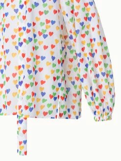 AKRIS Cotton Voile Blouse With Hearts Print 11 AKRIS Cotton Voile Blouse With Hearts Print -AKRIS sale 759495