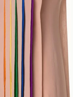 AKRIS Silk Georgette Gown With Multicolor Pleats -AKRIS sale 759557