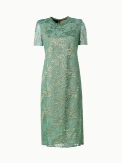 AKRIS Floral Techno Lace Dress