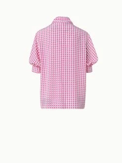 AKRIS Silk Crêpe Tunic Blouse With Emma Print -AKRIS sale 769646