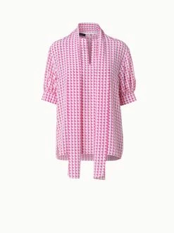 AKRIS Silk Crêpe Tunic Blouse With Emma Print -AKRIS sale 769648