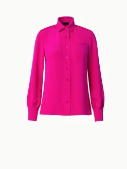 AKRIS Silk Crêpe Tunic Blouse