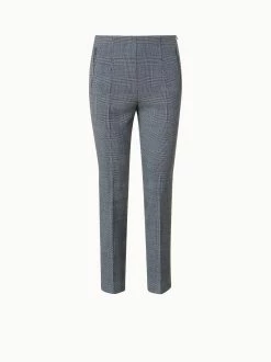 AKRIS Checked Wool Double-Face Slim Pants