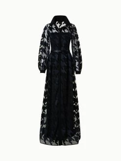 AKRIS Houndstooth Embroidery On Tulle Gown 8 AKRIS Houndstooth Embroidery On Tulle Gown -AKRIS sale 769941