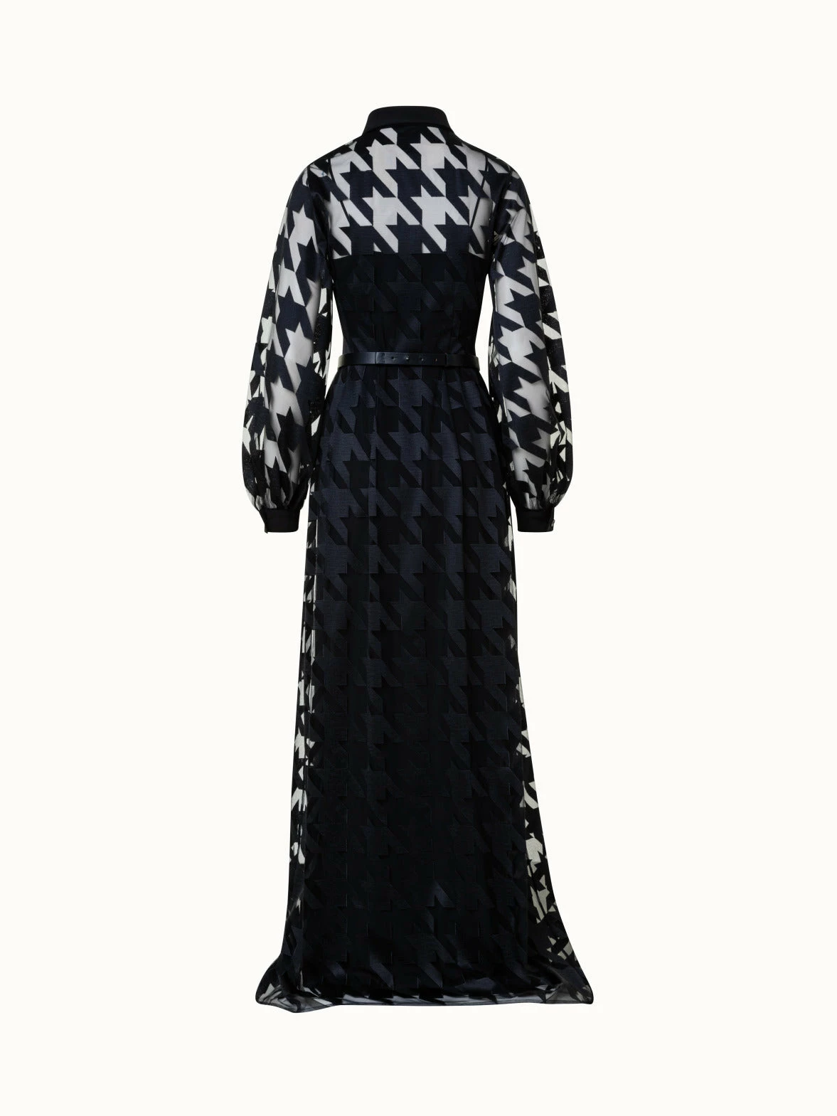 AKRIS Houndstooth Embroidery On Tulle Gown 2 AKRIS Houndstooth Embroidery On Tulle Gown - Image 2