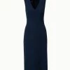 AKRIS Silk Stretch Crêpe Sheath Dress