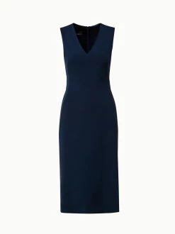 AKRIS Silk Stretch Crêpe Sheath Dress