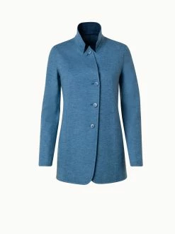AKRIS Cashmere Jersey Long Jacket