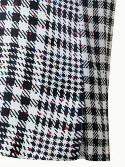 AKRIS Silk Satin Blouse With Tweed Check Print -AKRIS sale 770436