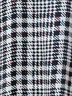 AKRIS Silk Satin Blouse With Tweed Check Print -AKRIS sale 770437