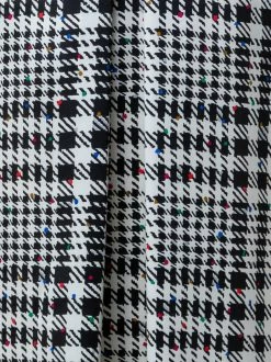 AKRIS Silk Satin Shirt Dress With Tweed Check Print -AKRIS sale 770806 70176654 b1c4 4f91 a4c4 81601ab7f4c6