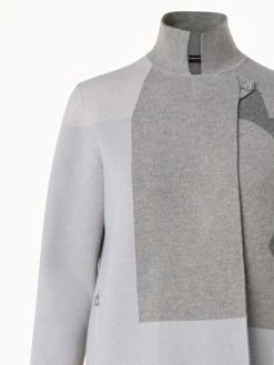 AKRIS Reversible Cashmere Knit Composed Letters Intarsia Double-Face Jacket -AKRIS sale 771093