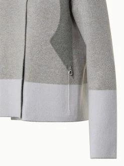 AKRIS Reversible Cashmere Knit Composed Letters Intarsia Double-Face Jacket -AKRIS sale 771094