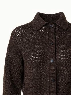 AKRIS Cashmere Lurex Crochet Knit Cardigan -AKRIS sale 771118