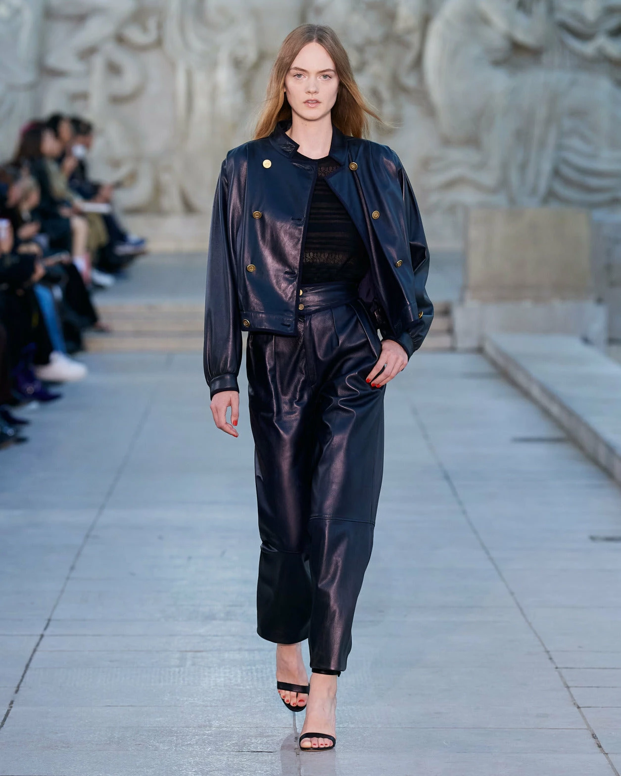 AKRIS Lambskin Pleated Leather Pants 2 AKRIS Lambskin Pleated Leather Pants - Image 2