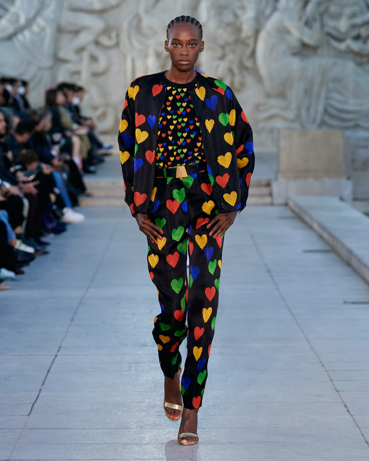 AKRIS Silk Crêpe Blouse With Hearts Druck 2 AKRIS Silk Crêpe Blouse With Hearts Druck - Image 2