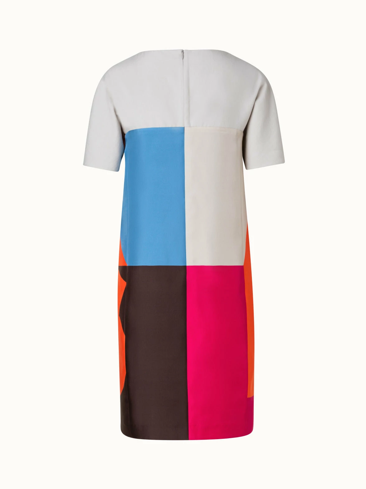 AKRIS Cotton Silk Double-Face Dress With Composed Letters Print 2 AKRIS Cotton Silk Double-Face Dress With Composed Letters Print - Image 2