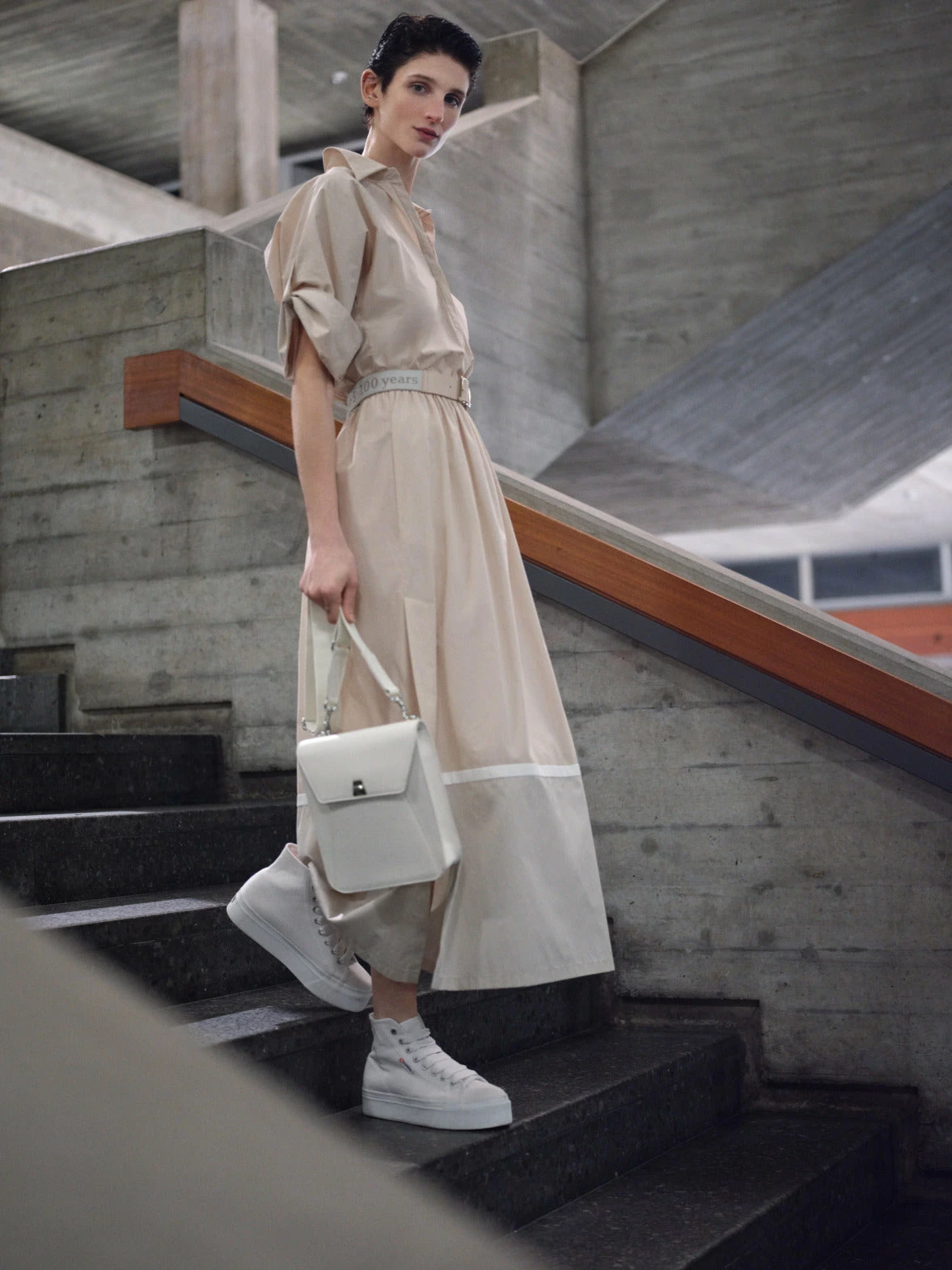 AKRIS Cotton Poplin Colorblock Dress 2 AKRIS Cotton Poplin Colorblock Dress - Image 2