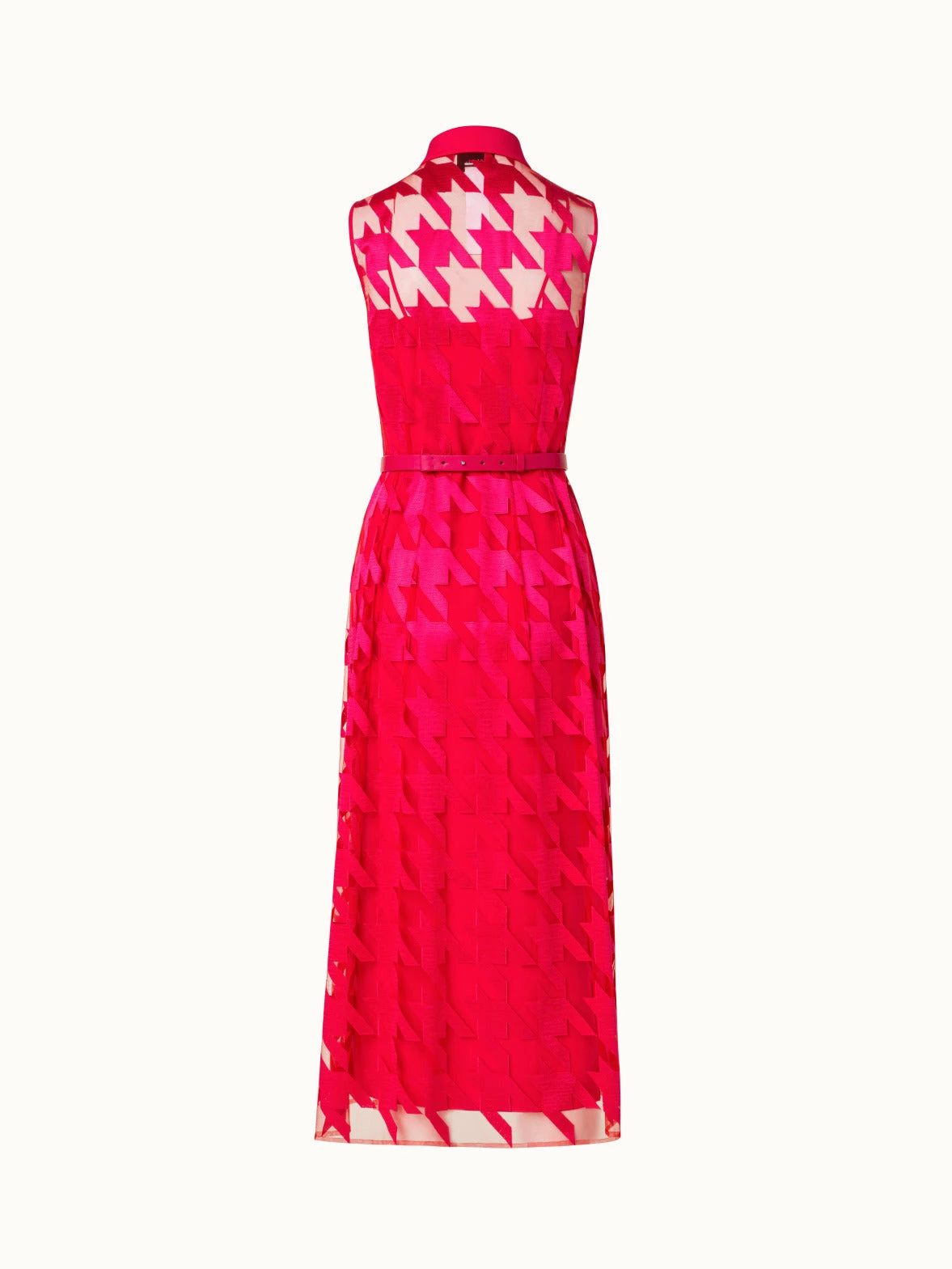 AKRIS Houndstooth Embroidery On Tulle Midi Dress 4 AKRIS Houndstooth Embroidery On Tulle Midi Dress - Image 4