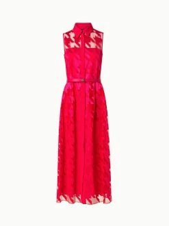 AKRIS Houndstooth Embroidery On Tulle Midi Dress 10 AKRIS Houndstooth Embroidery On Tulle Midi Dress -AKRIS sale 800279