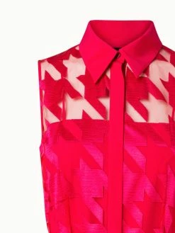 AKRIS Houndstooth Embroidery On Tulle Midi Dress 13 AKRIS Houndstooth Embroidery On Tulle Midi Dress -AKRIS sale 800333