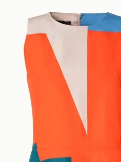 AKRIS Cotton Poplin Midi Dress With Composed Letters Print -AKRIS sale 800341