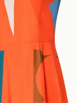 AKRIS Cotton Poplin Midi Dress With Composed Letters Print -AKRIS sale 800342