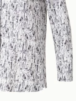 AKRIS Silk Crêpe Blouse With Croquis Print -AKRIS sale 804760