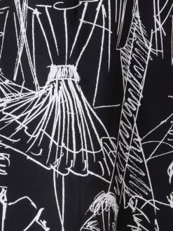 AKRIS Silk Crêpe Tunic Blouse With Croquis Print -AKRIS sale 804776