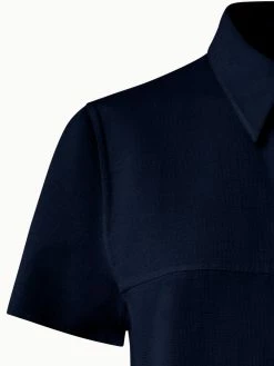 AKRIS Cotton Silk Stretch Double-Face Shirt Dress -AKRIS sale 805088