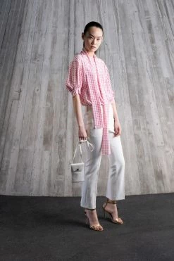 AKRIS Silk Crêpe Tunic Blouse With Emma Print