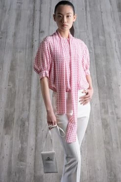 AKRIS Silk Crêpe Tunic Blouse With Emma Print -AKRIS sale 836576