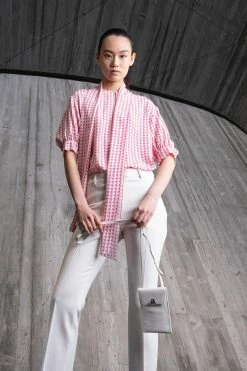 AKRIS Silk Crêpe Tunic Blouse With Emma Print -AKRIS sale 836578