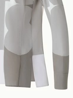 AKRIS Silk Crêpe Blouse With Composed Letters Print -AKRIS sale 846858